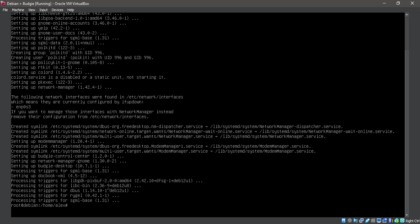 Running 'apt install budgie-desktop'